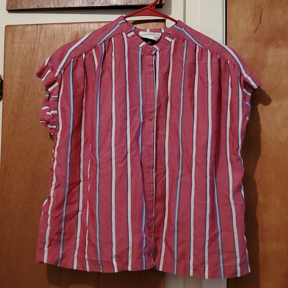 Striped button down top size XS